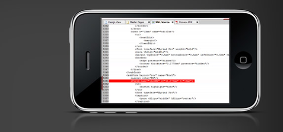 Editing an XFA form on an iPhone